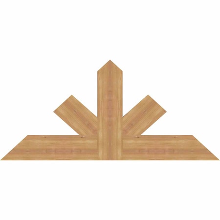Ekena Millwork Saratoga Timber Gable Bracket, Western Red Cedar, 48"W x 22"H x 1 1/2"D x 5 1/2"F, 11/12 Pitch GBW048X22X0206SAR00SWR